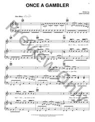 Once a Gambler piano sheet music cover